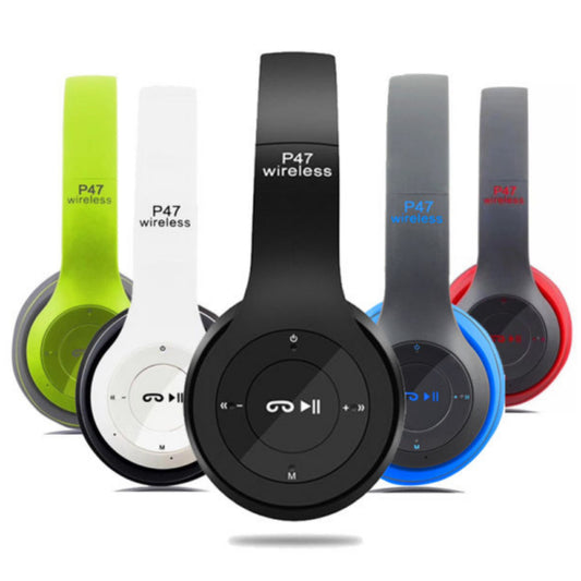 Foldable P47 Wireless Headphones with Mic for Gaming