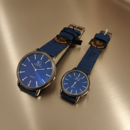 Pack Of 2 BG Couple Watches, Matching Men’s & Women’s Stylish Wristwatches