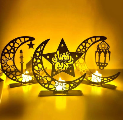 Islamic Decoration Items for Ramadan & Eid, Includes Lanterns, Bowls, Table Runner