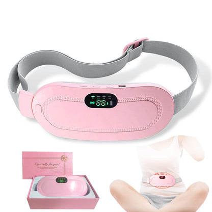 Period Cramp Relief Belt – Portable Electric Menstrual Heating Pad with Massager