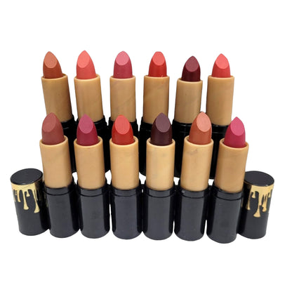 Pack Of 12 Matte Lipstick Multicolour Box