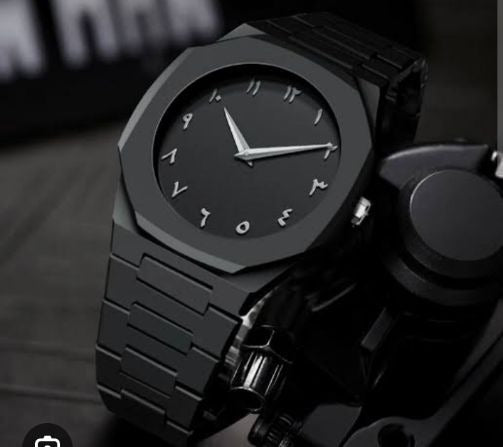 Full Black Aura Quartz Watch – Lightweight Analog Design, Premium Quality Finish