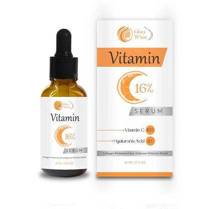 Vitamin C Serum For Face Glowing & Dark Spots | Gluta White Vitamin C 16% Serum