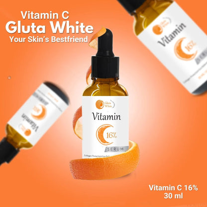 Vitamin C Serum For Face Glowing & Dark Spots | Gluta White Vitamin C 16% Serum