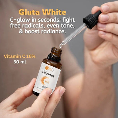 Vitamin C Serum For Face Glowing & Dark Spots | Gluta White Vitamin C 16% Serum